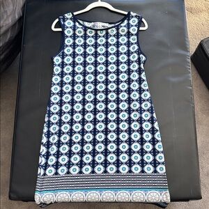 Max Studio Blue and White Patterned Dress